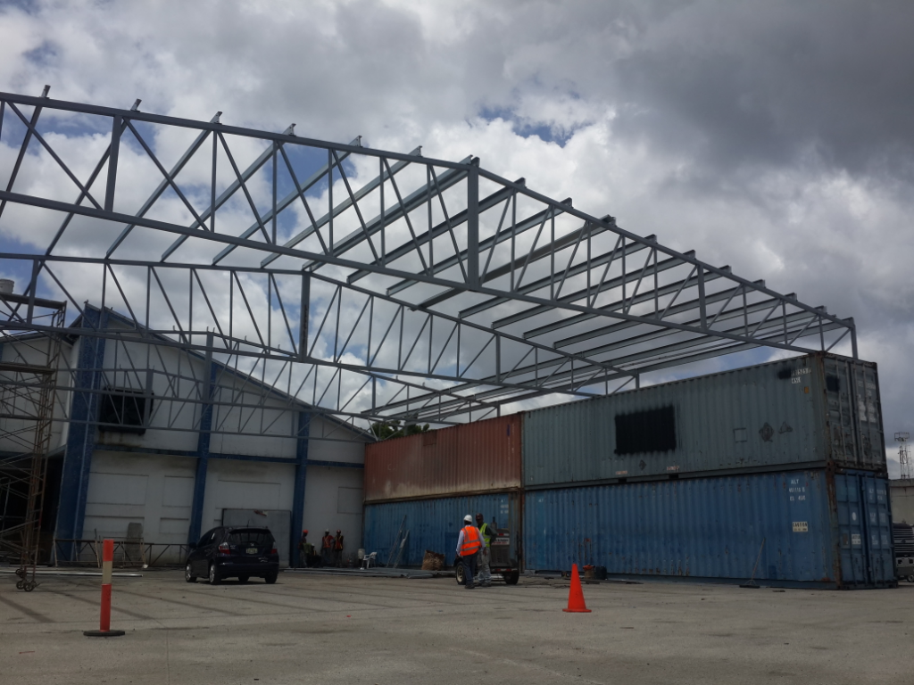 Techado Metálico sobre furgones 40 pies